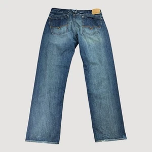 Guess Jeans Men's 36x34 Blue Rebel Straight Leg Fade Button Fly Denim Y2K - Picture 1 of 14