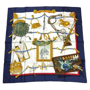 HERMES Seide Carre90 Memoire d Hermes Marine Schal Mode Accessoire Klassiker - Bild 1 von 5