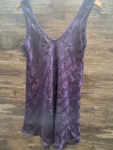 De colección Años 90 VICTORIA'S SECRET Etiqueta Dorada Estampado Floral Transparente Slip MEDIANO Ciruela Gótica  - Imagen 1 de 5