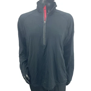 Suéter Level Wear Para Hombres XL Negro Indian Valley Golf 1/4 Cremallera Pullover Rendimiento - Imagen 1 de 8