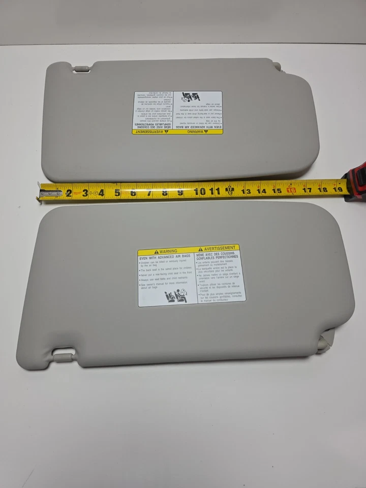 Juego de pares de parasoles laterales para conductor y pasajero Nissan Cube 2009-2014 vinilo gris Foto 1 de 4