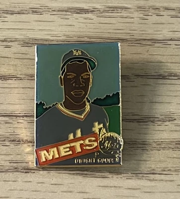 Dwight Gooden - Vintage ENAMEL PIN - 1985 TOPPS ROOKIE - New York Mets Baseball - Image 1 of 2