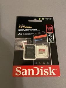 SanDisk Extreme 128GB 160MB/s microSDXC UHS-I Memory Card - (SDSQXA1-128G-GN6MA) - Picture 1 of 2