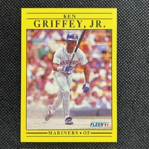 1991 Fleer #450 Ken Griffey Jr. Seattle Mariners HOF - Foto 1 di 2