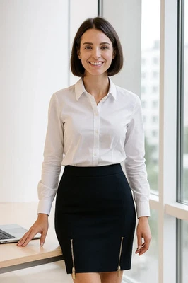 Michael Kors черный карандаш юбка золотой молнии размер 8 офис Workwear шик новый с Ярлыками - Изображение 1 из 4