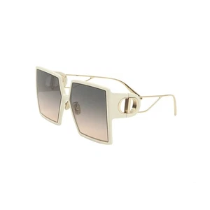 Dior Ecru Rahmen Gold Oversized Quadrat 30MONTAIGNE SU Damen Sonnenbrille - Picture 1 of 8