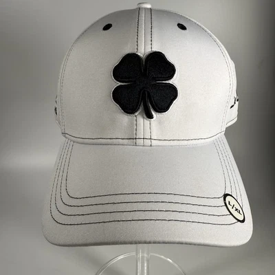 Gorra de golf unisex Premium Live Lucky blanca/negra ajustada, L/XL Touchstone Energy Foto 1 de 4