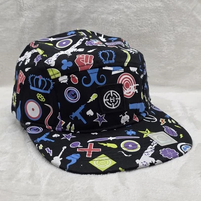 Gorra City Hunter con correa trasera negra con estampado completo C91 Skate Y2K Streetwear Foto 1 de 4