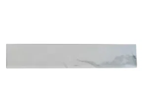 Carrara White Bullnose 3 in. x 24 in. Glossy Porcelain Wall Tile Piece - Picture 1 of 5
