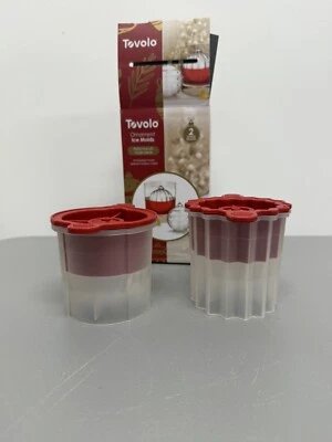 Ice Molds Round Stackable Slow Melting Dots Stripes Christmas Set 2 Tovolo #21 - Image 1 of 4