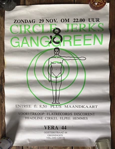 Vintage original punk music show flyer Circle Jerks & Gang Green Netherland 1987 - Picture 1 of 7