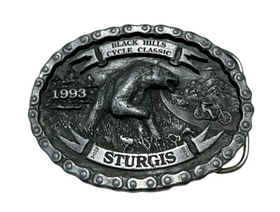 53rd Sturgis Bike Rally Black Hills 1993 hebilla de cinturón de motocicleta limitada 5000 Foto 1 de 4