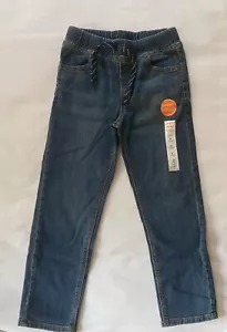 Jumping Beans Boys Straight Fit Jeans Size 6 Wth Adjustable Drawstring Waistband - Picture 1 of 5