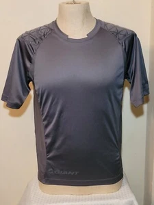 Giant Mens Cycling Shirt Small Gray Mountain Bike Back Zip Pocket Nylon Mesh - Picture 1 of 9