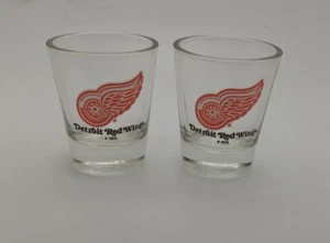 2 -Detroit Red Wings Shot Glasses Hockey NHL - NEW  - Picture 1 of 3