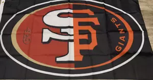 Bay Area San Francisco 49ers Giants 3 x 5 Fuß Flagge Banner CA Versender NFL MLB Fan - Bild 1 von 1