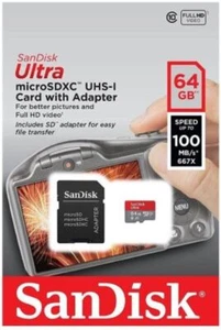 SanDisk Ultra Micro SD Card Memory Card 32GB 64GB 128GB + Adapter - Picture 1 of 11