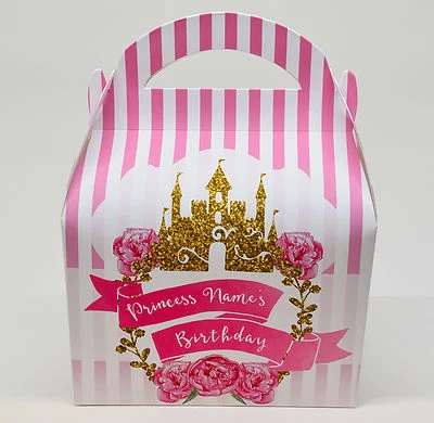 Cajas de fiesta infantiles personalizadas princesa regalo favorito Foto 1 de 4