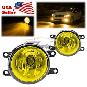 2014-2021 Toyota Tundra 2x Yellow Lens Lamp Fog Light Fit Quality Replacement T3 - Picture 1 of 13