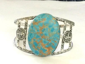 PULSERA BRAZALETE ST01893 PLATA .925 COBRE TURQUESA - Imagen 1 de 2