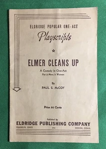 1936 Elmer limpia guión de obra de un acto Eldridge Publishing Paul S. McCoy - Imagen 1 de 4