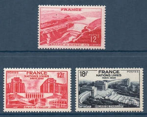 TIMBRE N° 817-819 NEUF * *- BARRAGE DE GENISSIAT- PALAIS DE CHAILLOT - Picture 1 of 1