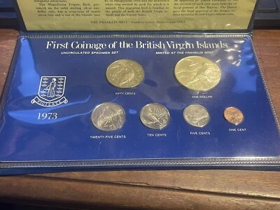 1973  British Virgin Islands BU Specimen Set - OGP - Franklin Mint - SKU-F4515 - Image 1 of 4