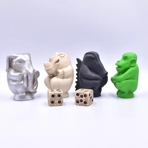 Jumanji board game pieces statue set 4" (9,5 cm) prop replica - Picture 1 of 6
