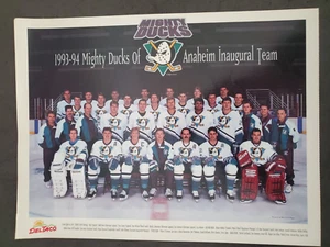1993-94 Mighty Ducks Inaugural Team 9" by 12" Photo Del Taco - Picture 1 of 1