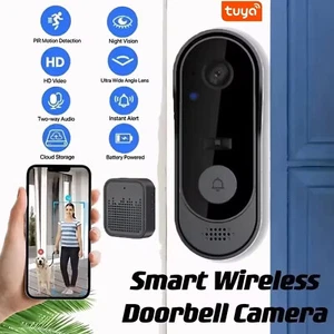 Wireless Security Smart WiFi Doorbell Intercom Video Camera Door Ring Bell Chime - Picture 1 of 14
