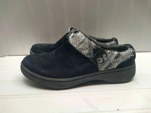 Dansko Brittany Black Suede Slip On Wedge Heel Mule Clog Women's Shoe Size 5M 36 - Picture 1 of 7