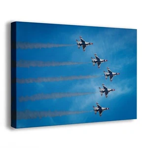 F-16 Airforce Thunderbirds Wall Art – US Military Aviation Decor for Home/Office - Picture 1 of 18