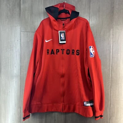 Nike Toronto Raptors DRI-FIT Warmup Full Zip Hoodie Red Men's XL-TALL DN5458-657 - Image 1 of 4