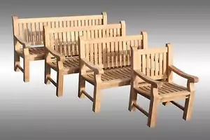 MALO Garden - Hochwertige Teak Parkbank Elefantenbank Gartenbank Sitzbank - Bild 1 von 9