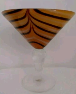 Cocktail Kunst Wirbel mundgeblasenes Glas mit klarem Dampf 6"1/2x5"1/2 - Bild 1 von 5