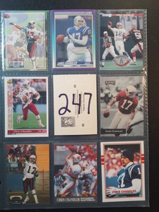 8 CARD LOT- CHRIS CHANDLER - RAMs,BEARS,eagles,colts    NFL QUARTERBACK  (ref247