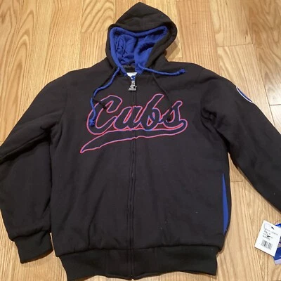 Starter GII Sports MLB Chicago Cubs Winter Jacket Sz M LS75B155 Black Men’s NWT - Image 1 of 4