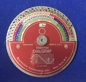 RARE Vintage Biorhythm Dialgraf Circular Slide Rule Pseudoscience Science Tool - Bild 1 von 4