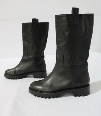 Tamara Mellon Women's Easy Rider Leather Mid Calf 35 Boots TM8 Black US:9 EUR:39 - Image 1 of 4