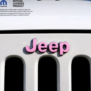 Jeep Emblem Overlay Decals All PINK - Picture 1 of 18