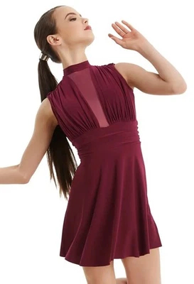 Fantasia de dança WEISSMAN bordô vermelho stretch encosto 11314 MA-Médio adulto - Imagem 1 de 4