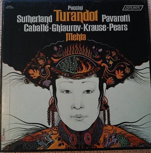 Puccini TURANDOT Sutherland-Pavarotti-Caballe-Krause-Mehta 3LP Box Set - Picture 1 of 18