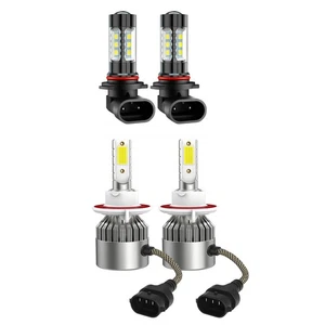 Fog Light + 8000K LED Headlight Hi/Lo For 2004-2014 Ford F-250 4X Bulbs Combo - Picture 1 of 10