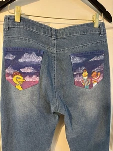 Womens Rare Bee & Ceci Jeans/Airbrushed Big Bird-Bert-Ernie On Pockets Size 11 - Picture 1 of 8
