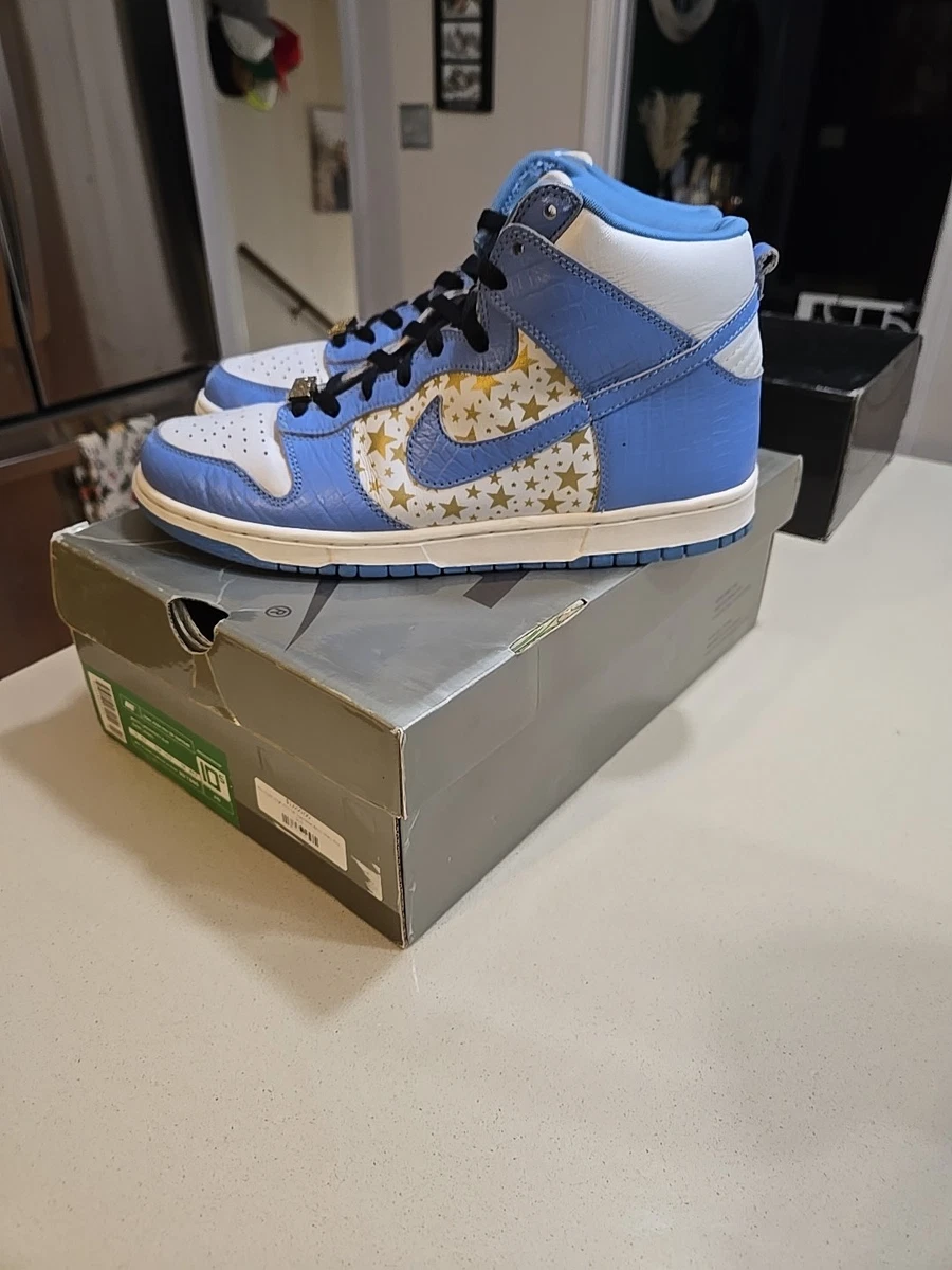 Supreme × Nike SB Dunk High \"Blue Stars\" Nike Dunk High Pro SB Supreme Blue Stars Men's - 307385-141 - US