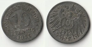 1921 Germany 10 pfennig coin - Picture 1 of 1