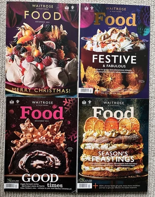 4 x WAITROSE FOOD Magazine ~ XMAS job lot bundle  Festive CHRISTMAS recipes food - Image 1 of 4