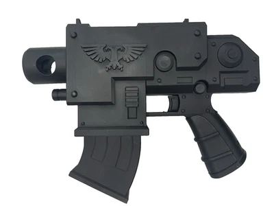 Space Marine болтер, черный 3D напечатано, масштаб 1:1 для косплея WH 40K, собранный - Изображение 1 из 4