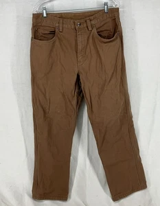 Pantalones de lona de alta resistencia Duluth Trading Co. 34X30 para hombre 5 bolsillos tostados - Imagen 1 de 20