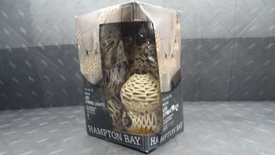 Hampton Bay 10-Light 10ft Outdoor/Indoor Plug-In Round LED Rattan String Light - Image 1 of 4